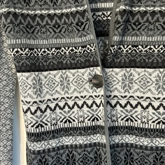 ICELANDIC DESIGN LONG WOOL AND ACRYLIC CARDIGAN SWEATER SIZE M - Picture 2 of 12